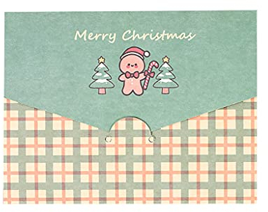 10 Stück Weihnachten Grußkarte Umschlag Neujahr Postkarte Geschenkkarten Hochzeit Einladungen Festival Party Zubehör Weihnachten Grußkarte Ginerbarde