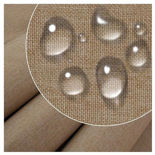 DreamRoots Segeltuch Wasserdicht - Polsterstoff Meterware Flachsimitation 160 cm breit - Wasserabweisender Stoff 220 g/m2 600D - Markisenstoff Wasserdicht Meterware Desert sand 1M