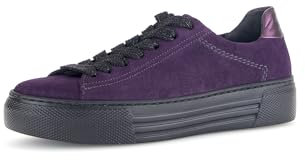Gabor Damen Low-Top Sneaker, Frauen Halbschuhe,Strassenschuhe,Sportschuhe,Freizeitschuhe,Turnschuhe,Laufschuhe,schnürer,Purple,38.5 EU / 5.5 UK