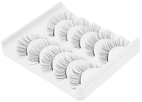 Ipetboom Pestañas Postizas 5 3d Cortas Química Naturales Maquillaje Para Mujeres Ojos