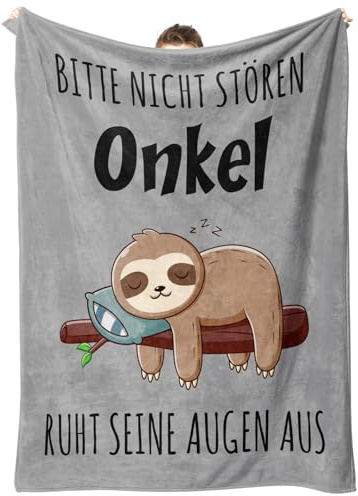 Niyewsor Onkel Geschenk Geburtstag, Flanelldecke Flauschig Geschenke für Onkel, Geburtstagsgeschenk für Onkel, Bester Onkel Geschenke (157 * 132)