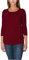 Alkato Damen Viskose Shirt 3/4 Arm Longshirt Top, Farbe: Weinrot, Größe: M