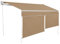 IDMarket - Tenda avvolgibile manuale, 4 x 3 m, colore: tortora Lambrequin H.1,50 m