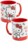 Hello Kitty - Tazza da caffè in ceramica, 320 ml, colore: Rosso/Bianco