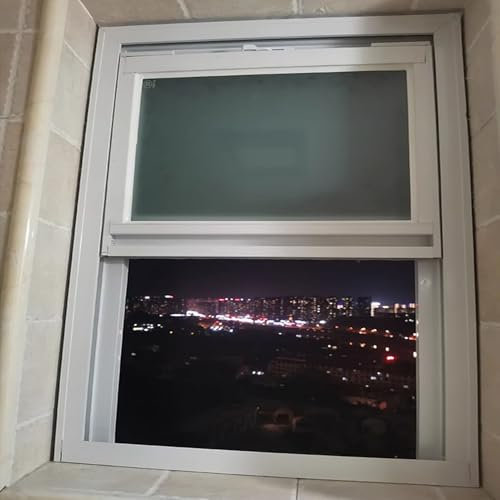 WhamtL Schiebefenster Weiße Schuppenfenster mit Milchglas, Schiebefenster für Gewerbliche Foodtrucks, Individuelle Verkaufsfenster, Fensterbausatz für Schiffscontainer(20x24in(50x60cm))