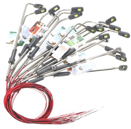LED-Lampenbeleuchtung, 20 Stück, warmweiß, für Straßenlaternen, Bahn, Zug, Garten, Spielplatz, Landschaft, LED-Lampe, Maßstab 1:150, 90 mm