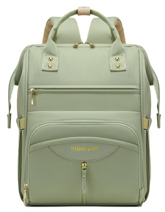 SONARIN Tragbare Multifunktionale Baby Wickelrucksack Wickeltasche,Große Kapazität Wasserdicht Babytasche Reise Mama Tasche mit Isolierten Flasche Taschen & Kinderwagen Haken(Grün)