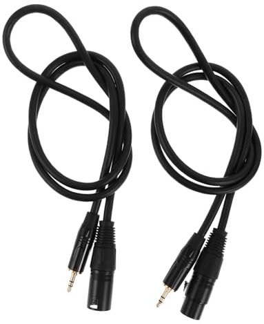 Garneck 2pezzi Audio Da Trs Xlr Pin Splitter Jack Audio Per Microfono Compatto Per Spazi Ristretti Connettore Trs Maschio Xlr Femmina