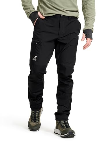 RevolutionRace Rambler Lightweight Pants für Herren, Robuste und leichte Wanderhose für draußen, Black, XXL