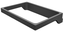 Hailo Halter 3603981 für Inneneimer 1102429 hellgrau 2,5 Liter | Kunststoffhalter für Abfallsammler | Ersatzteil Mülleimer | Maße: 152 x 115 x 30 mm | Original Zubehör (Dunkelgrau)