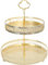 Soporte para Tartas Dorado, Soporte Redondo De Metal De 2 Niveles para Cupcakes, Soporte para Frutas, Bandeja para Postres, Bandejas para Servir Postres para Bodas Y Fiestas De Cumpleaños.