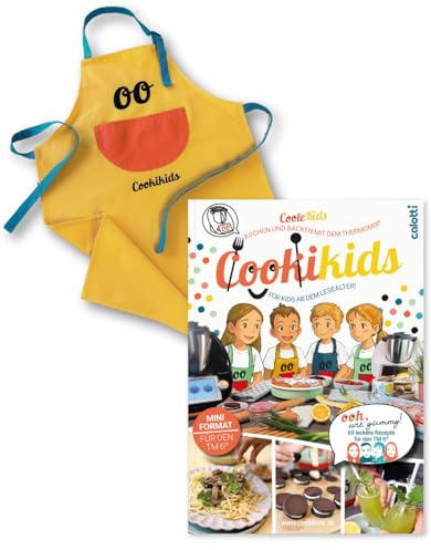 Calotti Cookikids SET Buch mit Schürze: Kochen und Backen mit dem Thermomix® (Mini Format DIN A5) für Kids ab dem Lesealter! (Ohne KI-Autoren) Evelyn Kopp,Laura Wunderle