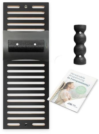 MaxFitness - Faszienrolle Set mit Wandhalterung Performance - inkl. LeanBoard & PickUp - 2 Foam Roller gegen Schmerzen (Rollen Halterung Anthrazit/Wandhalterung Anthrazit, Faszien-Set Performance)