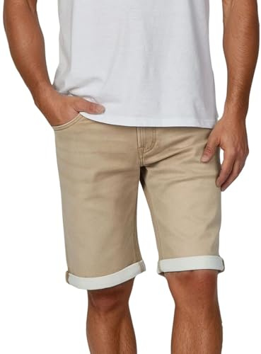 MUSTANG Jeans Shorts Herren Stretch Kurz Regular Fit Chicago Real X | Kurze Hosen Sommer Denim Einfarbig Blau Grau Schwarz Beige Grün 30 31 32 33 34 36 38 40 42