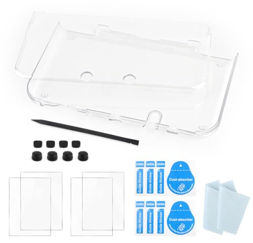 RongZy Funda Protectora para Nintendo New 3DS XL/LL Transparente Carcasa Claro Cristal Duro Caso Cubierta Shell para Nintendo New 3DS XL/LL Juegos Accesorios