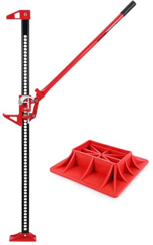 Farm Jack 3T Tragkraft, 20/ 33 High Lift Farm Jack Mit Basis, Ratschen-Geländewagenheber, Einstellbare Hubhöhe 13-33 cm Für Traktor, LKW, SUV, Stoßstangenheber