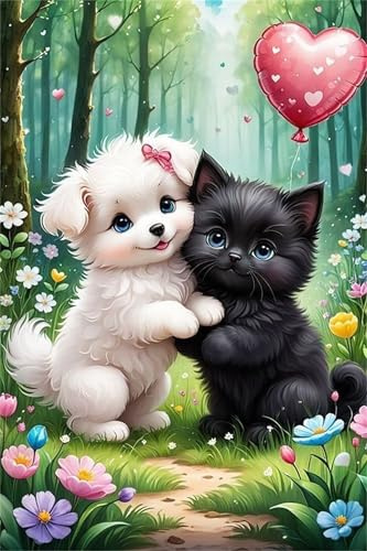 Puzzle 4000 Teile Erwachsene Hunde Katzen, Impossible Klassische Puzzles, Herausforderndes Rätsel, Jigsaw Puzzle Für Erwachsene 4000 Teile Tiere, Dekor Geschenk für Männer & Frauen 141x87cm