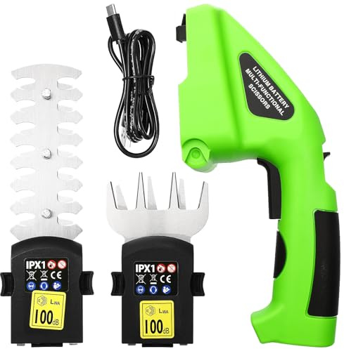 Forbici Elettriche per Potatura Verde in Plastica e Lega per Giardino | Taglio Preciso, Maggiore Leva, Durata, per Prato e Bordi del Giardino, Lavoro Manuale