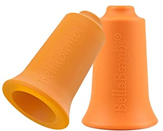 2er Set BellaBambi® original Schröpfglas | hautverträgliche Schröpf-Cups zur vielseitigen Faszien-Massage | Cupping für Beauty, Wellness, Sport oder Therapie | Made in Germany | Regular - Orange
