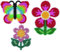 Happy Price Toys Hama Midi Stiftplattenbeutel (Set 63) kleine Blume,Schmetterling und Blume im Blister Beutel + 100 Bunte Bügelperlen