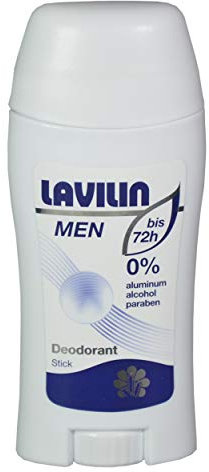 Lavilin Deo Stick für Männer 60 ml, schützt bis 72 Stunden vor Schweissgeruch, Creme ohne Aluminium und Alkohol, mit pflanzlichen Wirkstoffen, wasserresistent und ergiebig