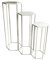HOME DECO FACTORY Gigogne X3 Metal Blanc Mobilier Table Bureau Console Sellette Meuble Entree, 60x30x26 cm HD6220