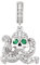 GNOCE Krake mit Schädel Kopf Anhänger Charm 925 Sterling Silber Der Ruf von Cthulhu Anhänger Charms mit Zirkonia für Armbänder Halsketten Damen