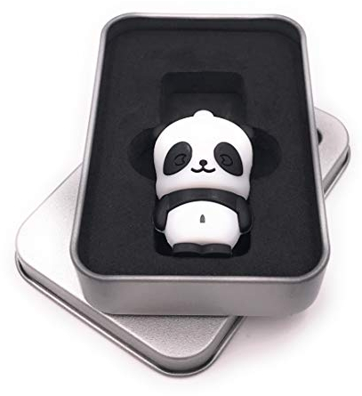 Onwomania Panda Bär flach stehend USB Stick in Alu Geschenkbox 32 GB USB 2.0