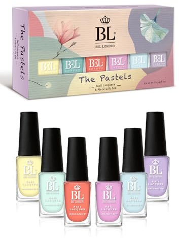 BEL London The Pastels 6-Color Luxury Nail Varnish Set – Quick-Dry, Long-Lasting Pastel Nail Polish for Women and Girls, Perfect for Gifting All Ages!