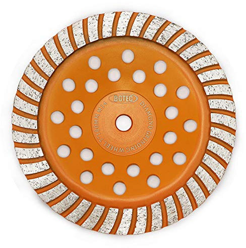BGTEC Diamant Schleifscheibe 180mm - Diamant Schleiftopf für Stein, Beton, Fliesenkleber, Granit, Mauerwerk - Professional Schleifteller
