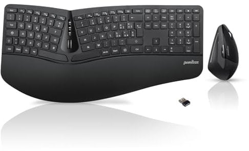 Perixx Periduo, Set, ergonomische Tastatur mit vertikaler Maus.