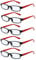 4sold The Reading Glasses Slim Readers Value 5 Pack Mens Womens Black Red +2.00