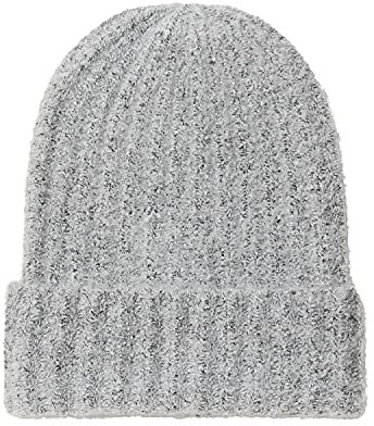 VERO MODA Accessories Damen VMANNA Rib Beanie GA NOOS Mütze, Light Grey Melange, ONE Size, Einheitsgröße