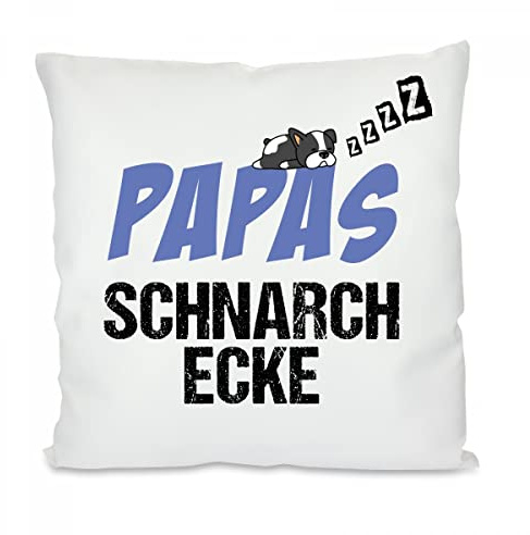 Herzbotschaft Kissen: Papas Schnarchecke