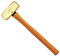 WEDO Martello forgiato con manico in legno, 1000 g, in ottone, 320 mm, in ottone