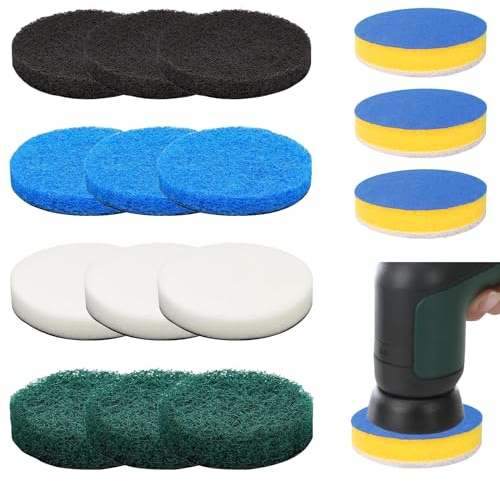 15 Stück Aufsatz für Bosch Universal Brush Reinigungsbürste Pad Kompatibel mit Bosch Home/Garden 6033 Reinigungsbürste(3Hochleistungspad,3Küchenpad,3 Mikrofaserpad,3Schaumstoffpad,3 Multi-Use Pad)