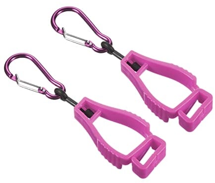 PATIKIL 2Pack Handschuhe Greiferfänger Haken Klemmen Halter für Bauwerkstatt Rosa