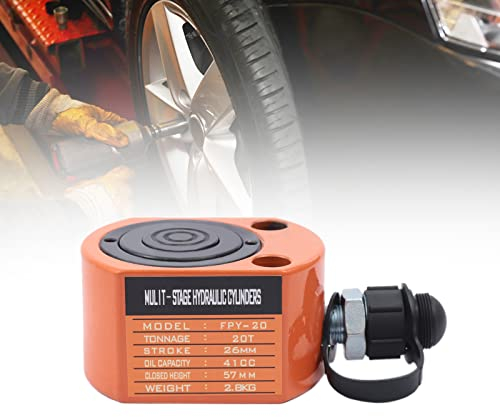 Pressa da officina 20T cilindro idraulico Jack idraulico cilindro cric mini punteruolo idraulico cilindro di sollevamento industriale per ingegneria meccanica, cilindro di sollevamento a basso profilo