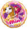 Party Factory `Mia & Me´ Folienballon, Ø45cm, bunt, gold, Einhorn Onchao, Centopia Heliumballon zum Mädchen Geburtstag