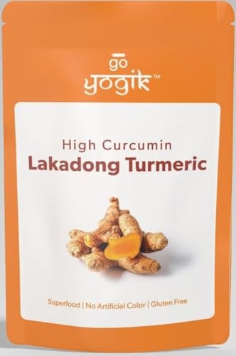 Go-Yogik Lakadong Turmeric Powder-1pound, High Curcumin 7-9% -Lab Tested | Superfood | Traditionally grown, Direct from India.