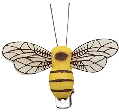 GLOREX 6 7101 060 - Deko-Bienen, 2 Stück in Gelb und Schwarz, ca. 5 x 1 cm, zum Schmücken und Verschenken