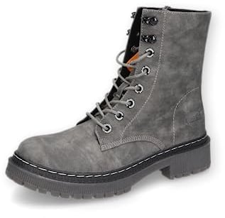 Dockers by Gerli Damen Schnürstiefel, Frauen Stiefeletten,schnürung,Boots,Stiefel,Bootee,Booties,halbstiefel,dunkelgrau/schwarz,40 EU