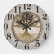 351 Rotondo Orologio Da Parete Albero Della Vita Marrone Orologio Da Cucina Senza Ticchettio Quarzo Orologio Da Appendere Facile Lettura Orologio Muro Per Moderno Bar Scuola