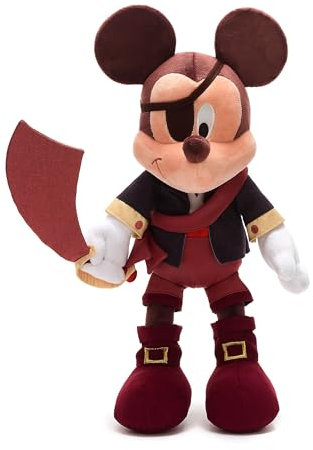 Disney Store Offizieller Micky Maus Fluch der Karibik Mittelgroßes Kuscheltier, 43 cm, Plüschfigur mit Gestickten Details, Geeignet ab Geburt