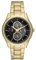 Armani Exchange Orologio da Uomo, Movimento Multifunzione, Acciaio Inossidabile, con Cassa da 42 mm e Cinturino in Pelle o Acciaio, D'oro