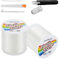 Elastic Bracelet String Cord Kit: 2 Rolls of 200m (1mm) Clear Beaded Stretch Cord with Tools - Perfect for Bracelet Making and DIY Jewelry Projects!