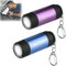 Sylanda Mini LED Taschenlampe - 2 Stücke Kleine LED Taschenlampe Schlüsselanhänger, Taschenlampe USB Aufladbar, Kindertaschenlampen für Klettern, Outdoor, Camping (lila+blau)
