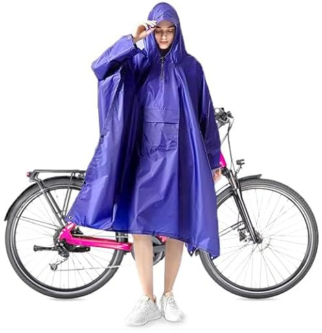 Bomence Regenponcho Herren Fahrrad, XXL Regencape wasserdicht, für Wandern, Outdoor und Fahrradfahren