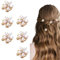LuLiyLdJ 10 Stück Mini-Perlen-Haarspangen, Mini-Blumenklauen-Clips, Metallclips, dekorativer Haarschmuck für Damen, Mädchen, Geburtstagsfeier, Hochzeiten (6)