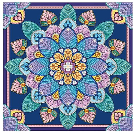 DCIDBEI Pinturas de Diamantes con Brillo y Diamantes de Imitación Mandala Especiales 30x30cm Pintura por Números Mandala Diamond Painting Mandala Bordado Punto de Cruz Mandala Lienzo